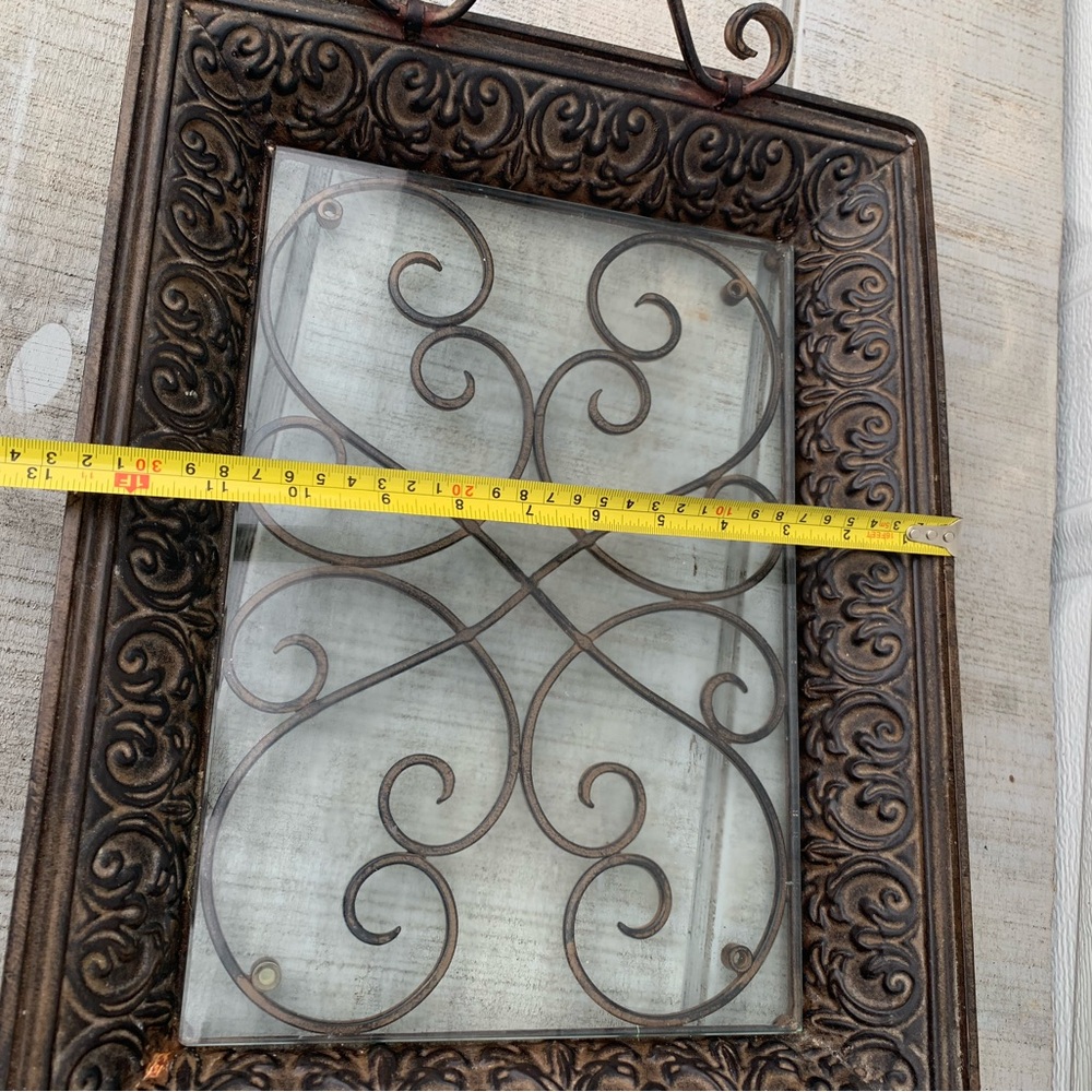 Southern Living at Home Napa Tray w/ Glass Insert Scroll Metal Serving Tray - Picture 11 of 16